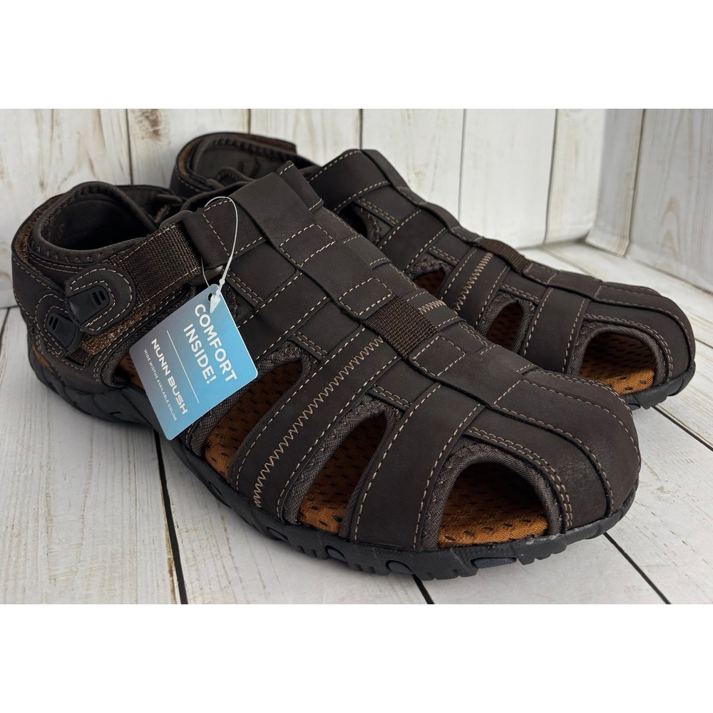 Nunn Bush Men's Brown Rio Bravo Fisherman Sandal Shoes‎ Size 12W